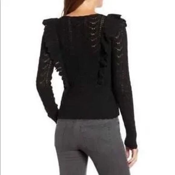 Rachel Parcell Pointelle Ruffle Sweater - Picture 2 of 8